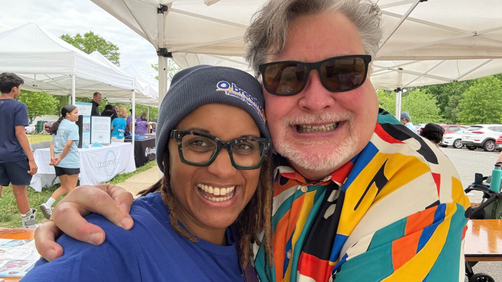 Parent of child with PH and PH patient at fundraiser