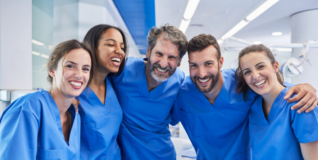 nurses smiling