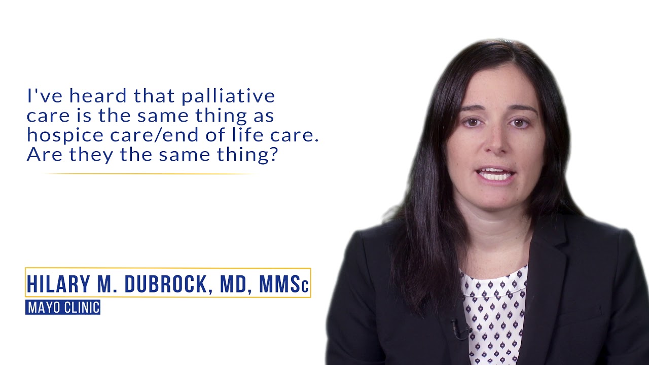 I’ve heard that palliative care is the same thing as hospice care. Are they the same thing?